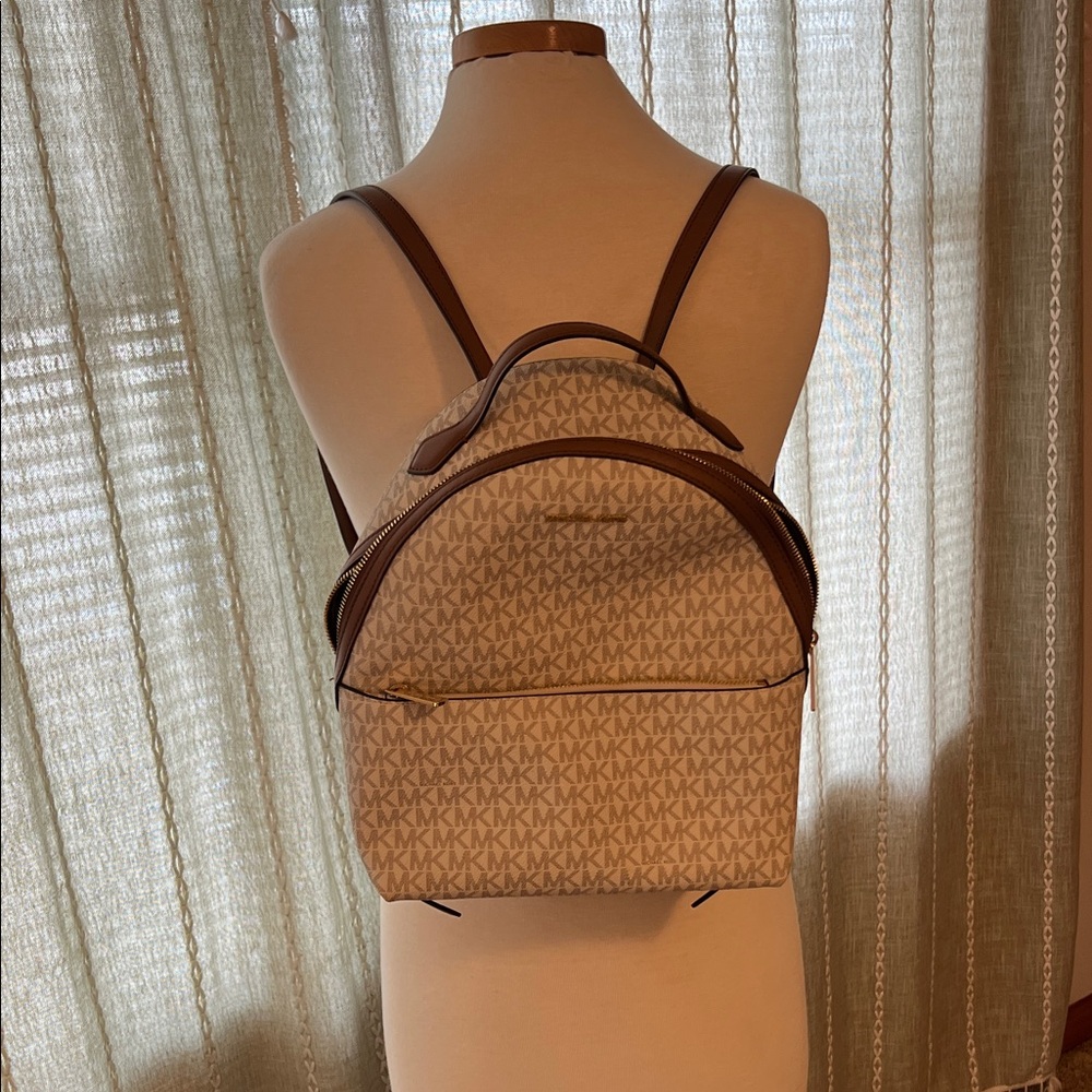 Michael Kors Tan and Brown Backpack